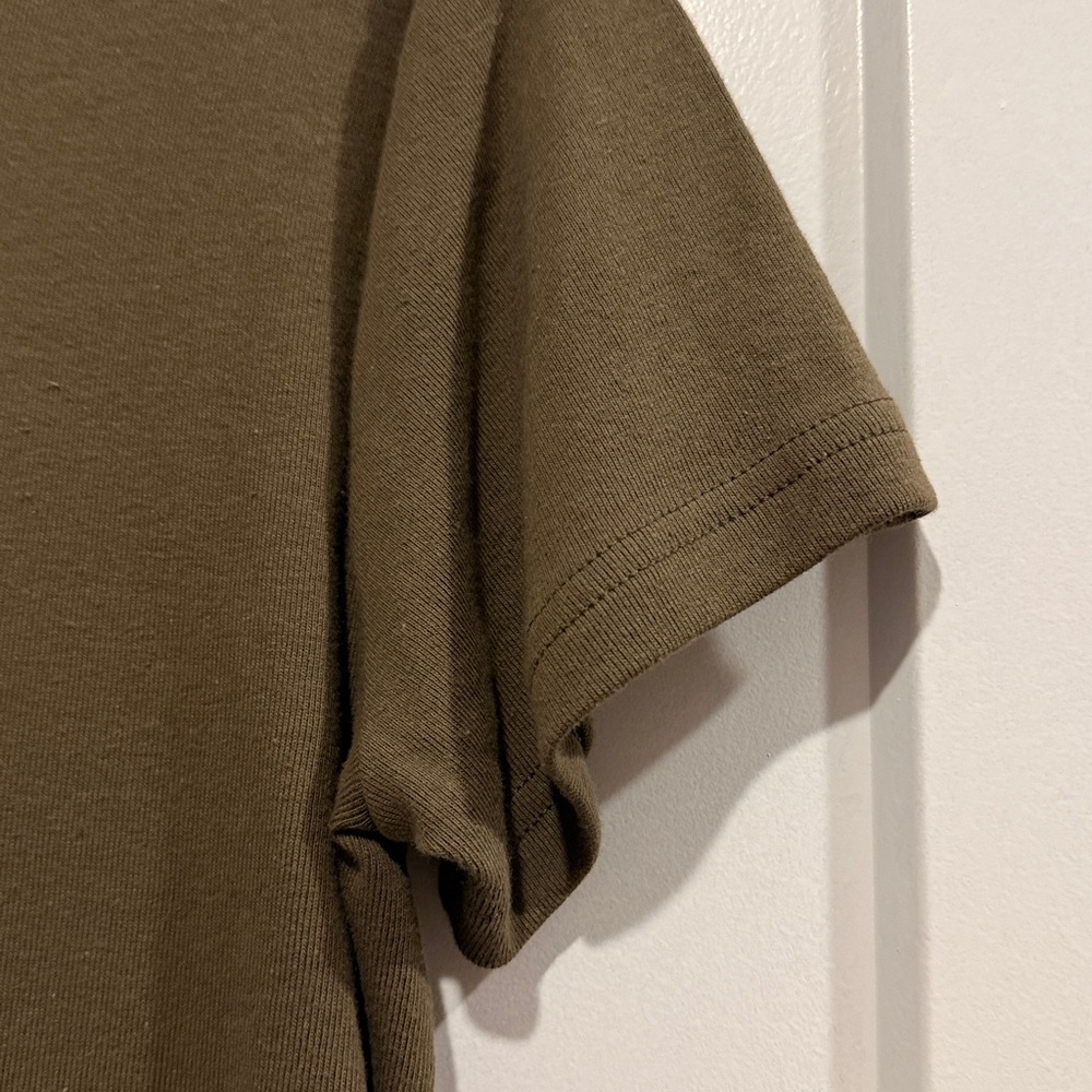 Thread & Supply Olive Crewneck T-Shirt 100% Cotton - Picture 4 of 5